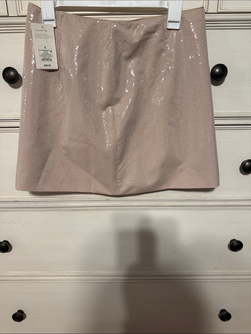 a new day Blush Sequin Mini Skirt